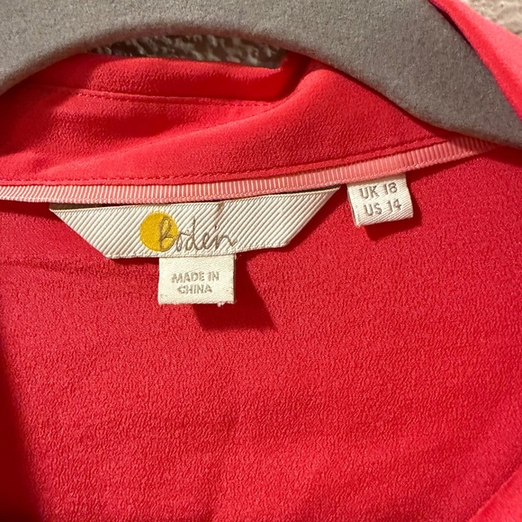 GUC Boden Hot Pink Silk Button Down - Size 14US - Picture 4 of 4